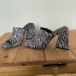 Zebra print heels